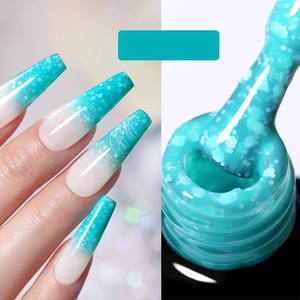 <span class=keywords><strong>Vernis</strong></span> <span class=keywords><strong>à</strong></span> ongles <span class=keywords><strong>semi</strong></span>-<span class=keywords><strong>permanent</strong></span> 7ml Snow Jelly, laiteux, pailleté, effet neige, UV, pour nail art - Product Image 5