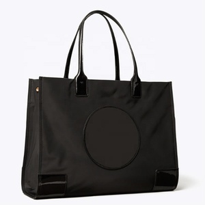 Vintage large PU <strong>leather</strong> <strong>handbags</strong> for women black and <strong>navy</strong> blue custom <strong>handbag</strong> - Product Image 5