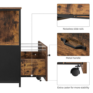 Cabinet 3-drawer File VASAGLE Small Office Furniture Cabinet Workstation Equipment Under Desk 3-drawer Vertical Mobile File Cabinet