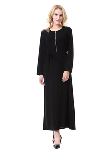 Nouvelle Robe Abaya 2026 à Col Montant en Tissu Doux, Style Moyen-Oriental Arabe, Caftan Islamique Turc pour Femme, Robe Musulmane Abaya - Product Image 4
