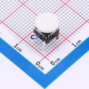 TSA06131-070B332CA-006E Tactile Switch Through hole-4P,6.1x6.1mm Switch Single Pole Single Throw Round Button 1.8N 6.1mm - Product Image 1