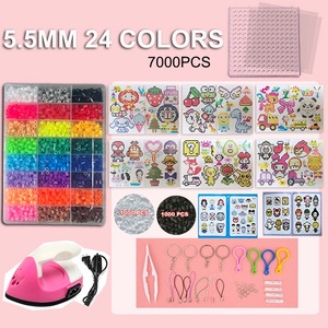 <span class=keywords><strong>Kit</strong></span> de 7000 perles fusibles de 5 mm, 24 couleurs, 72 motifs, ensemble de perles fondantes, fournitures d'art et d'artisanat pour enfants, jouets, cadeau de Noël et d'anniversaire - Product Image 2