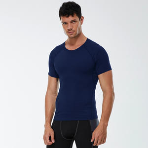 Wholesale <b>Men's</b> Quick Dry Short Sleeve High Stretch Sweat Wicking for Sports Running Fitness Training T-<b>shirt</b> - Product Image 3