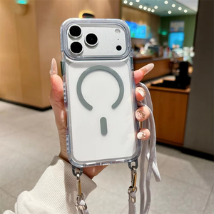 เคสโทรศัพท์ใสแบบกันกระแทกสำหรับ iPhone 17/18 Pro พร้อมสายคล้องมือ, เคสสำหรับ iPhone 18 Pro Max พร้อมสายคล้องคอ - Product Image 2