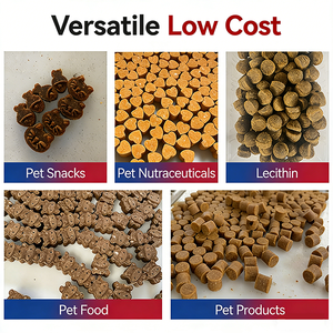 Machine de production automatique de friandises pour chats et chiens, extrudeuse d'aliments pour animaux de compagnie, équipement de formage de croquettes avec composants PLC pour oiseaux - Product Image 6