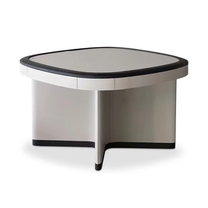 Table de Mahjong Automatique Moderne en Bois Massif pour Divertissement Familial avec Poche de Rangement et Surface en Cuir pour le Poker et les Jeux de Casino - Product Image 6