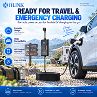Chargeur EV portable OLINK en gros 16A/32A 7KW 220V Niveau 2 avec écran LED pour la recharge de voitures électriques en déplacement