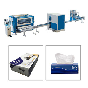 Línea de máquina de producción de toallas de tejido facial en relieve completamente automática Línea de producción de servilletas de papel de rollo de papel higiénico pequeño - Product Image 5