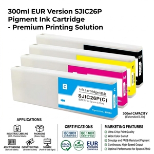 Cartuccia d'Inchiostro 300ML con Pigmento Versione EUR SJIC26P per Stampante Epson ColorWorks C7500 - Product Image 1