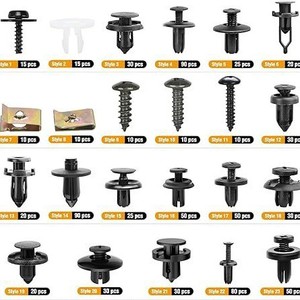 Fb 750 Pcs <b>Car</b> Retainer Clips Kit Nylon <b>Push</b> Rivets Bumper Fasteners Body Repair Tools - Product Image 3