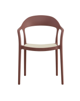 Chaise d'extérieur moderne empilable, imperméable, résistante aux UV, ventilée, facile à nettoyer, robuste, résistante à la charge, légère, chaise complète