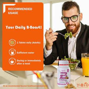 Tabletas de <span class=keywords><strong>Complejo</strong></span> de Vitamina <span class=keywords><strong>B</strong></span> de Máxima Potencia en un Solo Lugar |   8 Vitaminas Solubles en Agua para Uso en Adultos - Fabricante OEM/ODM - Mejora la Inmunidad - Product Image 6