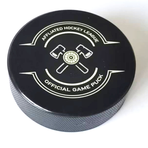 Hochwertige benutzer definierte Gummi-Eishockey-Pucks mit personal isiertem Logo Perfekte Discs für Spieler - Product Image 1