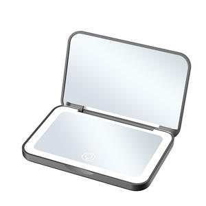 Espejo Cosmético Recargable LED de Doble Cara, Espejo de Maquillaje Compacto Iluminado de Bolsillo para Viaje - Product Image 1