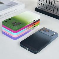 Coque de téléphone antichoc en TPU souple avec protection d'objectif et dissipation thermique à dégradé bicolore pour iPhone 17 Pro Max 16 15 14 13