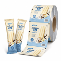 Film d'emballage en rouleau personnalisé pour crème glacée, emballage plastique thermoscellable pour barres chocolatées et bâtonnets glacés