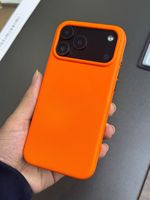 Étui BQC Premium pour femmes, transparent orange, pour 17 & Pro, avec support magnétique, antichoc, TPU+PC, coque rigide avec protection d'écran