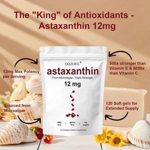 LDJ OEM özelleştirilmiş astaksantin Softgels 120 sayımları yetişkinler için 12mg astaksantin antioksidan kardiyovasküler göz sağlığını destekler - Product Image 3