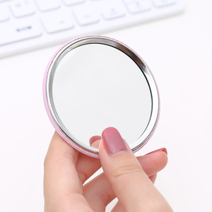 Espejo de maquillaje portátil, mini espejo redondo ultrafino con marco de metal y lente de aluminio, paquete de 30 estilos aleatorios para mujeres, estudiantes, regalo - Product Image 4