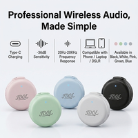 Mini microphone cravate sans fil avec clip magnétique, limiteur automatique IA 3 vitesses, pour téléphone, appareil photo reflex numérique, équipement de studio vidéo, en métal