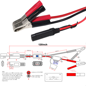 SAE to Alligator Clip Battery Cable <b>with</b> Inline Fuse and <b>Switch</b> - 12V Power <b>Extension</b> <b>Lead</b> for Solar, Automotive, DIY - Product Image 2