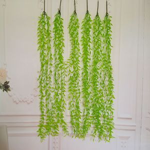 Simulated Weeping Willow Vine 100cm-200cm Artificial Greenery Wall Hanging Home <b>Decor</b> Indoor Outdoor Wedding Props - Product Image 1