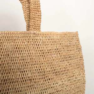 Sac de plage en crochet fait main style tendance, sac à bandoulière carré simple pour femme, sac en paille, sac en raphia, sac tricoté - Product Image 3