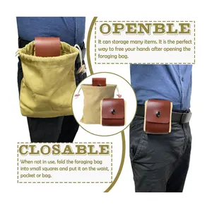 حقيبة جلدية محمولة لمستلزمات التخييم, حقيبة من الجلد المحمولة لمستلزمات التخييم مزودة بحزام