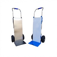 Chariot à main électrique pliable en acier robuste pour l'escalade des escaliers, à batterie, pour le transport de bagages, avec cinq pneus pleins, neuf