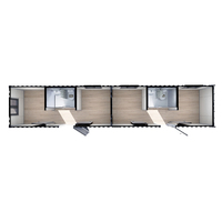 Finitions de qualité, maison préfabriquée de 40 pieds avec 2 chambres, toute neuve, conteneur maritime remis à neuf