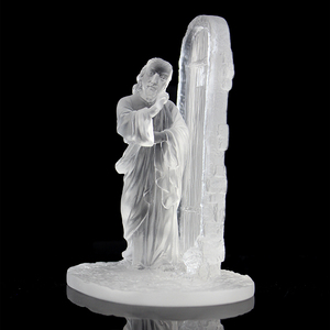 Estatua de Jesús artesanía Liuli vidrio para decoración del hogar Fengming fábrica al por mayor 0,9 kg embalaje de regalo BLANCO arte popular Cristal de <span class=keywords><strong>Murano</strong></span> - Product Image 1