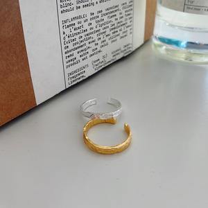 Ювелирные изделия кольца с регулируемыми геометрическими 18 карат позолоченными 925 стерлингового серебра неправильной формы кольца для мужчин и женщин - Product Image 2