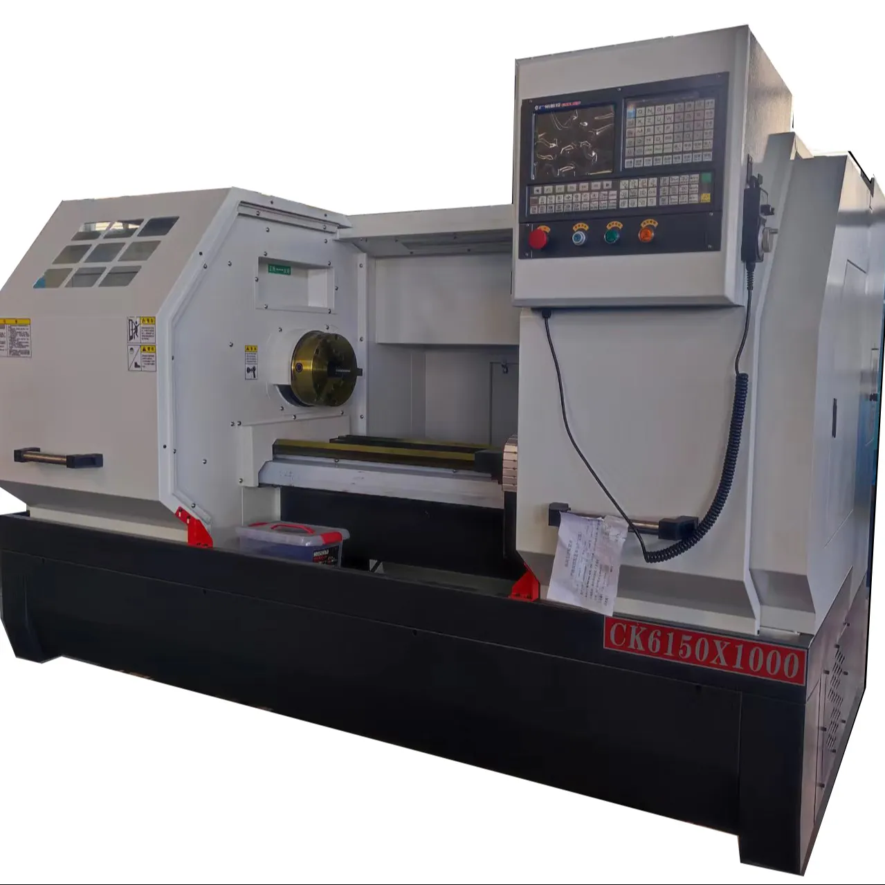 Torno ck6150 CNC mecanizado cama plana tipo horizontal torneado torno de metal mayor estabilidad máquina de torno cnc de una pieza