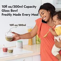 NCVI-Mélangeur électrique portable pour aliments pour bébés-Purée pour bébés-Ensemble de verre pour robot culinaire