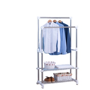 Prix bon marché, tout nouveau design pour séchoir suspendu à vêtements roulant de haut niveau avec <span class=keywords><strong>étagère</strong></span>s à <span class=keywords><strong>2</strong></span> couches - Product Image 5