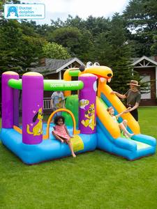 Castillo Inflable Doctor Dolphin para Niños, Casa de Juegos Interior Pequeña para Jardín de Infancia, Tobogán, Cama Elástica, Red de Seguridad, Capacidad de 150 kg - Product Image 1