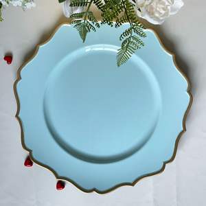 Assiette <span class=keywords><strong>de</strong></span> présentation en plastique ronde <span class=keywords><strong>de</strong></span> 13 pouces, plateau <span class=keywords><strong>de</strong></span> service <span class=keywords><strong>pour</strong></span> desserts et fêtes, design moderne et luxueux <span class=keywords><strong>pour</strong></span> les restaurants - Product Image 2