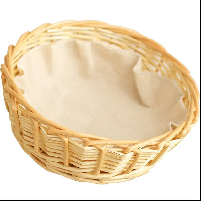 2022 Simple models restaurant bread basket willow supermarket display basket linyi with best prices