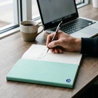 Coffret Cadeau d'Entreprise Personnalisable : Carnet A5 Rigide avec Reliure Piquée, Imperméable, Impression de Logo