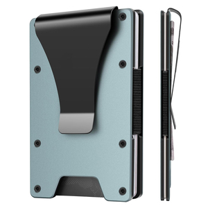 Slim <b>Metal</b> Card Holder with Money Clip RFID Blocking <b>Wallet</b> for Everyday Carry - Product Image 1