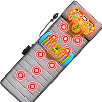 Faltbare Ganzkörper-Massagematte, Heiz- und Vibrationsmassagegerät für Nacken, Schulter, Rücken, Beine, für Zuhause und Auto Geeignet