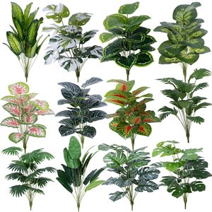 Plantes vertes artificielles Guanyi 30cm-100cm, bouquet en soie haute simulation, décoration intérieure et extérieure, plantes feuillues pour aménagement paysager mural - Product Image 1