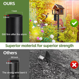 Station d'alimentation pour oiseaux JH-Mech avec base à 5 branches, hauteur réglable <span class=keywords><strong>de</strong></span> 75 pouces, installation facile, décoration <span class=keywords><strong>de</strong></span> jardin, poteau d'alimentation pour oiseaux en acier - Product Image 3