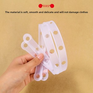 Bande de connexion pour cintres de magasin de vêtements, sangle en cuir, ensemble de pinces pour pantalons, bande de liaison spéciale, chaîne en plastique, sangle transparente 100% - Product Image 3