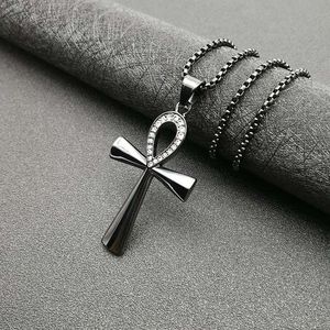 Egyptian Ankh Pendant Stainless Steel Necklace <b>Cross</b> Shape Unisex Hip Hop Fashion Jewelry Gift - Product Image 4