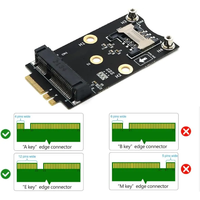 Adaptador Youyeetoo X1 4G Mini PCI-E a M.2 NGFF Clave A/E con Ranura para Tarjeta SIM, Módulos Ethernet y de Comunicación