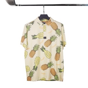 เสื้อกอล์ฟผู้ชายคุณภาพสูง พิมพ์ลายด้วยความร้อน ผ้าถักพรีเมียม เป็นมิตรกับสิ่งแวดล้อม แห้งเร็ว ระบายอากาศดี แขนสั้น คอปก - Product Image 3