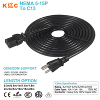 Câble d'alimentation 16AWG pour prise PC IEC NEMA 5-15 vers C13 IEC 320 NEMA 5-15 pour bouilloire et ordinateur, cordon d'alimentation pour appareils électroménagers
