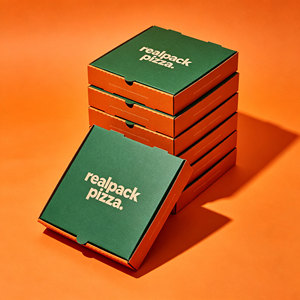 Cajas de Pizza Impresas Personalizadas, Caja de Embalaje de Pizza de Papel Corrugado de Grado Alimenticio con Logotipo para Comida para Llevar de Restaurantes - Product Image 4