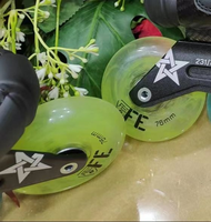 Patins à Roulettes en Ligne à Haut Rebond avec Roues en Caoutchouc PU de 72 mm, 76 mm, 80 mm, Taille et Dureté Personnalisables pour Roues de Hockey